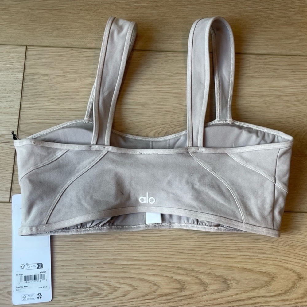 NWT🩶ALO YOGA🩶WASHED ALOSOFT SUNRAY BRA - Picture 7 of 8